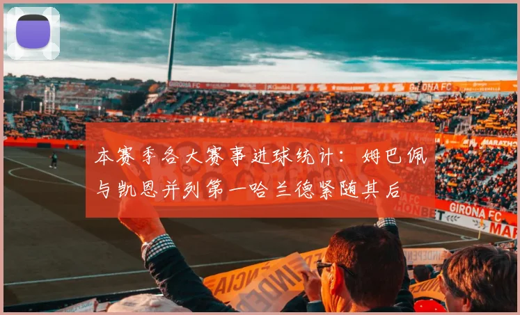 本赛季各大赛事进球统计：姆巴佩与凯恩并列第一哈兰德紧随其后